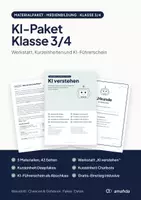 Vorschau - Unterrichtsreihen - KI-Paket Klasse 3/4 – Werkstatt, Deepfakes, Chatbots und KI-Führerschein - Deckblatt