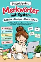 Vorschau - Stundenentwürfe - Materialpaket: Merkwörter mit System Entdecken – Einprägen – Üben – Sichern Vielfältige Methoden, Spiele und Übungen für deinen Rechtschreibunterricht - Deckblatt