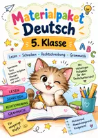 Vorschau - Arbeitsblätter - Deutsch Komplettpaket Klasse 5 - Deckblatt
