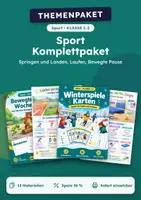 Vorschau - Arbeitsblätter - Springen und Landen, Laufen, Komplettpaket Sport, Klasse 1-2 - Deckblatt