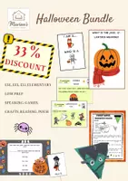 Vista previa - Hojas de trabajo - Halloween Bundle: All Primary | Poem, craft, reading, chant, speaking... - Portada
