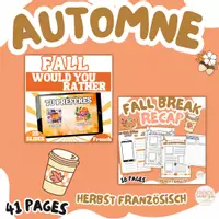 Vorschau - Spiele - Herbst Französisch – Schreiben & Sprechen | Herbst Aktivitäten Materialpaket - Deckblatt