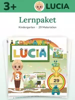 Vorschau - Stundenentwürfe - Kindergarten Lernpaket ab 3 Jahren – 29 Materialien | Mengen & Zahlen bis 4, Buchstaben, Feinmotorik | differenziert - Deckblatt
