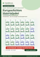 Vorschau - Arbeitsblätter - Kurzgeschichten analysieren | Abschlussprüfung Deutsch 2027 RS BW | Materialpaket (24 Materialien) | Federführend - Deckblatt