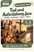Vorschau - Unterrichtsreihen - RELIGIO 8 – Tod und Auferstehung Jesu | 6 Arbeitsblätter zu Passion & Ostern - Deckblatt