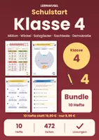 Vorschau - Arbeitsblätter - Klasse 4 Start Bundle | Mathe, Deutsch, Sachunterricht, Englisch, Kunst - Deckblatt