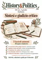 anteprima - Esercizi - Sintesi e giudizio critico – 5 fascicoli di Italiano, III sec. I grado - Pagina di copertina