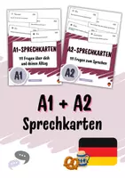 Vorschau - Arbeitsblätter - Deutsch – Sprechkarten A1 + A2 | 222 Gesprächskarten im Paket - Deckblatt