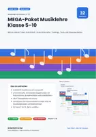 Vorschau - Unterrichtsreihen - MEGA-Paket Musiklehre Klasse 5–10 komplett - Deckblatt