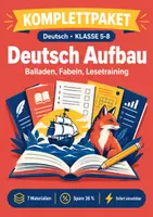 Vorschau - Arbeitsblätter - Deutsch Sek I Aufbau: Balladen, Fabeln, Charakterisierung - Deckblatt