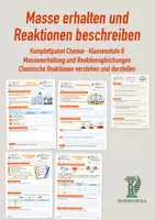 Vorschau - Stundenentwürfe - Masse erhalten und Reaktionen beschreiben – Chemie Klasse 8 – 5 Stunden + Lernkontrolle - Deckblatt