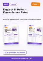 Vorschau - Arbeitsblätter - Englisch 5: Hello! – Kennenlernen Paket - Deckblatt
