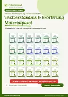 Vorschau - Arbeitsblätter - Textverständnis & Erörterung | Abschlussprüfung Deutsch 2027 RS BW | Materialpaket (47 Materialien) | Federführend - Deckblatt
