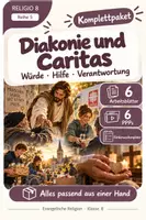 Vorschau - Unterrichtsreihen - RELIGIO 8 – Diakonie und Caritas | Komplettpaket mit 6 ABs, 6 PPPs & Förderwochenplan - Deckblatt