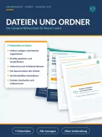 Vorschau - Stundenentwürfe - Dateien und Ordner | Der Computerführerschein für Klasse 5/6 | Paket mit 7 Materialien | Arbeitsblätter mit Lösungen | Informatik - Deckblatt