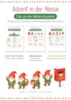 Vorschau - Stundenentwürfe - Materialpaket | Advent in der Klasse | Gemeinschaft, Schreiben & Wichtelzauber - Deckblatt