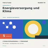 Vorschau - Arbeitsblätter - Energieversorgung und Klima | Physik Klasse 7/8 | 5 Materialien mit Lösungen - Deckblatt