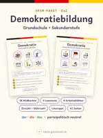 Vorschau - Arbeitsblätter - Demokratiebildung DaZ im Paket: Grundschule + Sek - Deckblatt