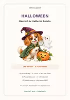 Vorschau - Aufgabenkarten - Halloween-Bundle: Deutsch & Mathe - Deckblatt