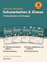 Vorschau - Klassenarbeiten - Schularbeiten Mathematik 2. Klasse Paket: 4 Schularbeiten - Deckblatt