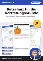 Vorschau - Arbeitsblätter - Vertretungsstunde Mathe Kl. 5/6: Rätselmix - Deckblatt