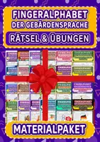 Vorschau - Arbeitsblätter - Fingeralphabet – Wortsuchrätsel, Arbeitsblätter und Übungen für Anfänger | Materialpaket mit verschiedenen Themen - Deckblatt