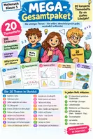 Vorschau - Stundenentwürfe - Mathe Gesamtpaket Klasse 5 – 20 komplette Themenhefte | 200 Schülerseiten + Lösungen & Extra-Material - Deckblatt