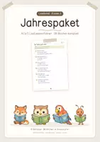 Vorschau - Stundenentwürfe - Materialpaket | Leseband Klasse 3 – Jahrespaket | 5 Lautleseverfahren für 38 Wochen | differenziert in 4 Niveaustufen - Deckblatt
