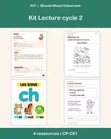 Aperçu - Jeux - Kit Lecture cycle 2 : fluence, compréhension, sons complexes et inférences (CP-CE1) - Page de couverture