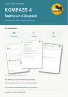 Vorschau - Arbeitsblätter - KOMPASS 4 Mathe und Deutsch – prüfungsnahes Komplettpaket | 11 Themenhefte + 7 Tests | Klasse 4 - Deckblatt