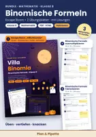 Vorschau - Arbeitsblätter - Binomische Formeln Klasse 8 Bundle – Halloween-Escape-Room + 2 differenzierte Arbeitsblätter (Ausmultiplizieren, Faktorisieren) mit Lösungen - Deckblatt