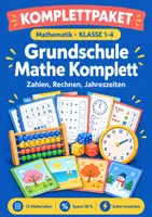 Vorschau - Arbeitsblätter - Grundschule Mathe Komplett Klasse 1-4 - Deckblatt