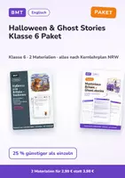 Vorschau - Arbeitsblätter - Halloween & Ghost Stories Klasse 6 Paket - Deckblatt
