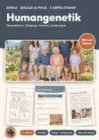 Vorschau - Stundenentwürfe - Humangenetik Biologie Q-Phase – Bundle, 5 Doppelstunden - Deckblatt
