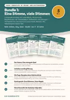 Vorschau - Stundenentwürfe - Musik Oberstufe Bundle 1: Eine Stimme, viele Stimmen — 5 Doppelstunden Q1 mit Notenbeispielen, Begriffskarten, Arbeitsblättern und Lösungen - Deckblatt