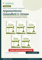 Vorschau - Arbeitsblätter - Argumentieren Gesundheit & Genuss | Abschlussprüfung Deutsch 2027 RS BW | 5 Hefte zum argumentativen Schreiben | Federführend - Deckblatt