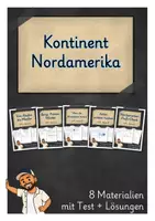 Vorschau - Arbeitsblätter - Materialpaket - Reise durch Nordamerika - Deckblatt