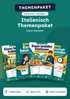 Vorschau - Arbeitsblätter - Essen bestellen, Themenpaket Italienisch, Klasse 7 - Deckblatt