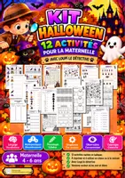 Aperçu - Feuilles d'exercices - Kit Halloween – 12 activités pour la maternelle - Page de couverture