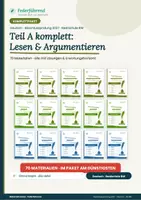 Vorschau - Arbeitsblätter - Teil A komplett | Abschlussprüfung Deutsch 2027 RS BW | Lesen & Argumentieren: 70 Materialien mit Lösungen | Federführend - Deckblatt