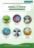 anteprima - Esercizi - Pacchetto Animali e piante – In stampato maiuscolo per la classe 1ª - Pagina di copertina
