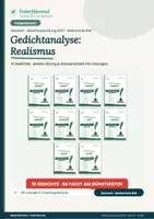 Vorschau - Arbeitsblätter - Gedichtanalyse Realismus | Abschlussprüfung Deutsch 2027 RS BW | 10 Gedichte, Übung & Klassenarbeit | Federführend - Deckblatt