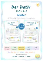 Vorschau - Arbeitsblätter - Der Dativ 1 & 2 | Winter | DaZ/ VKL - Deckblatt
