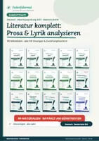 Vorschau - Arbeitsblätter - Literatur komplett | Abschlussprüfung Deutsch 2027 RS BW | Prosa & Lyrik analysieren: 96 Materialien mit Lösungen | Federführend - Deckblatt