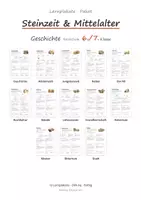 Vorschau - Poster - Steinzeit, Kelten, Ägypten & Mittelalter Lernplakate Geschichte 6+7 Realschule – 13 Poster - Deckblatt