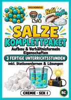Vorschau - Stundenentwürfe - Salze - Aufbau, Verhältnisformeln & Eigenschaften│Komplettpaket Chemie Sek I - Deckblatt