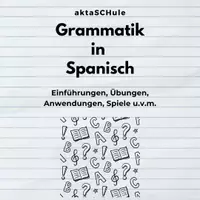Vorschau - Stundenentwürfe - Grammatik Spanisch Sekundarstufen I und II - Materialpaket - Deckblatt