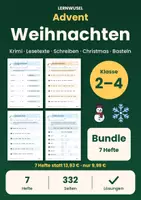 Vorschau - Arbeitsblätter - Weihnachten Klasse 2 bis 4 Bundle | Krimi lesen, Lesetexte, Weihnachtsgeschichte - Deckblatt