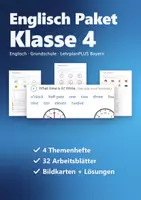 Vorschau - Arbeitsblätter - Englisch Grundschule Klasse 4 Paket – 4 Themenhefte: Weather & Seasons, Hobbies, My House, Time | Arbeitsblätter, Bildkarten, Hörübungen - Deckblatt