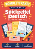 Vorschau - Arbeitsblätter - Deutsch Spickzettel Komplett Klasse 3-10 - Deckblatt